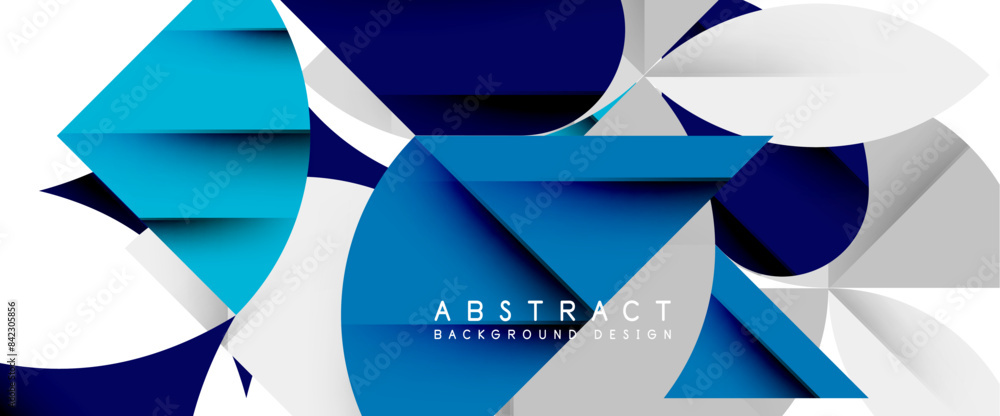 Minimal geometric elements on white. Petals, round triangles, star Minimal geometric elements on white. Petals, round triangles, star