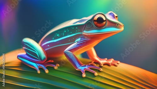A colorful frog photo