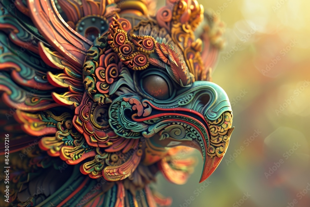 A bird with a crown on its head and a mouth open A bird with a crown on its head and a mouth open