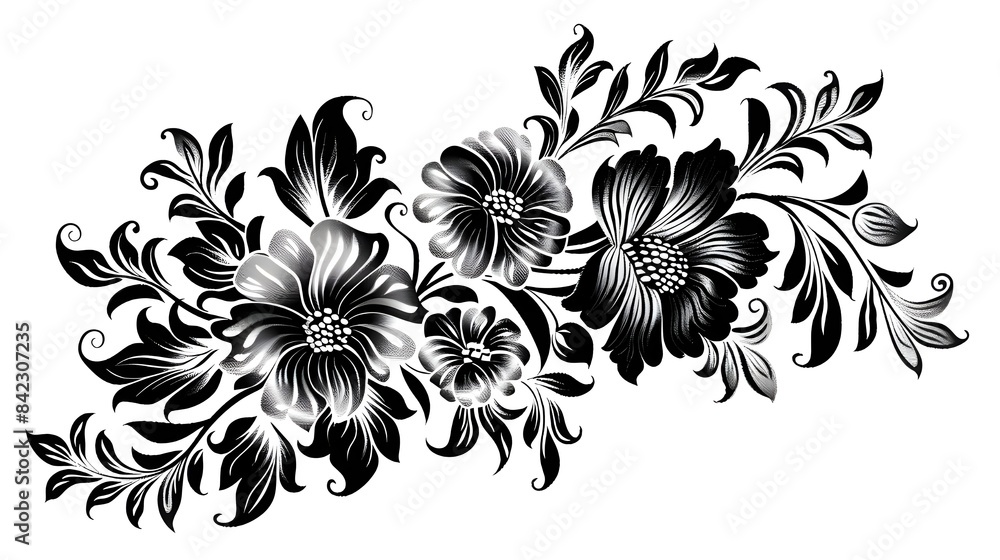 black and white ornament black and white ornament
