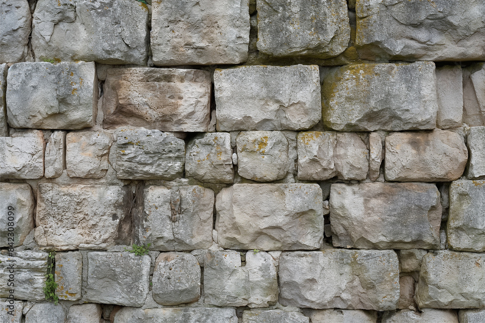 Close-Up of 18th Century Castle Stone Wall Close-Up of 18th Century Castle Stone Wall