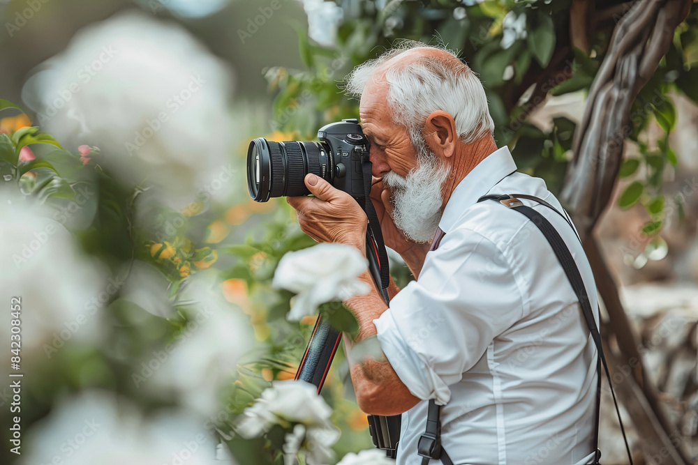 Fototapeta premium Wedding photography worker capturing special moments