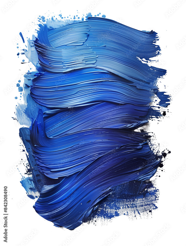 Blue brushstrokes on a transparent background in a high-resolution and ultrarealistic style Blue brushstrokes on a transparent background in a high-resolution and ultrarealistic style