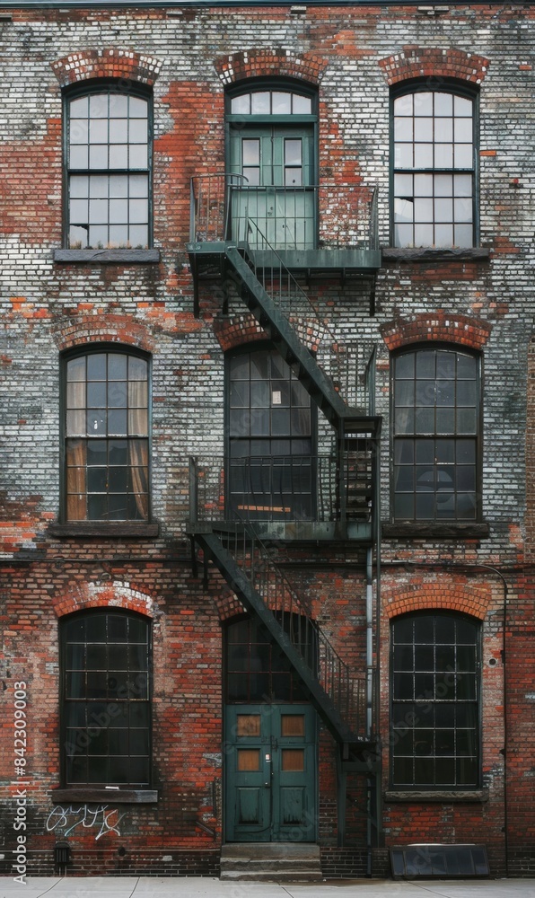 Fototapeta premium A vintage factory building that has been carefully transformed into a stylish loft.