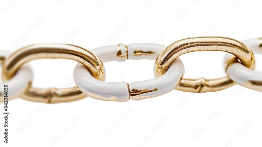 Fototapeta premium White background chain with clipping path
