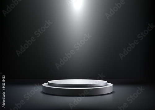 Minimalist 3D White Podium ...
