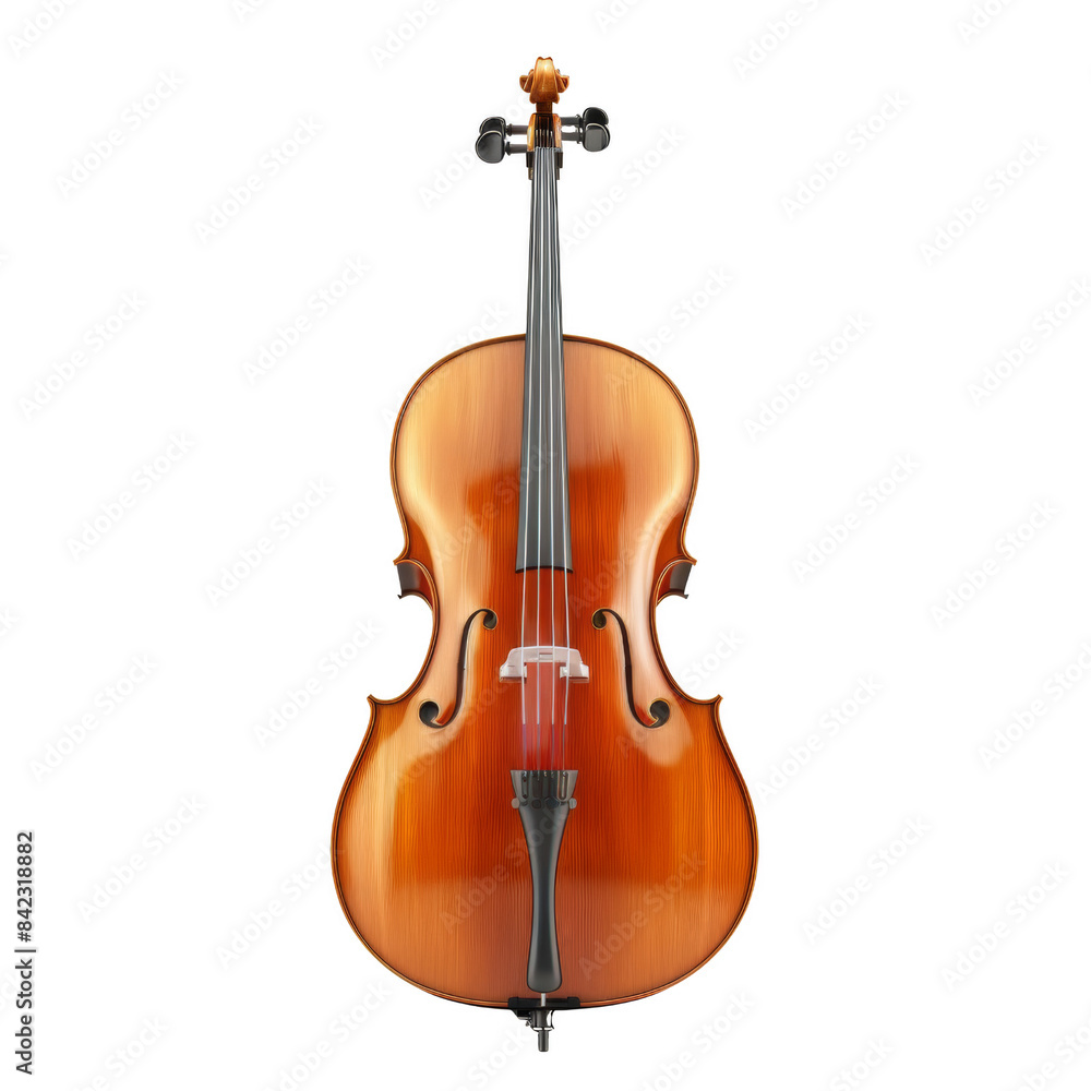 Fototapeta premium Violin on white background, png.