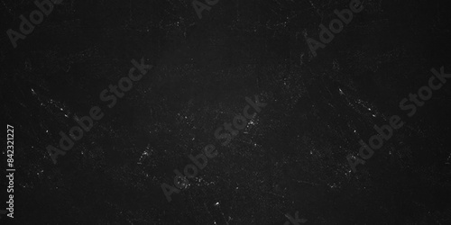 Dark Black background texture, old vintage charcoal black backdrop paper with watercolor. Abstract background with black wall surface, black stucco texture. Black gray satin dark texture.