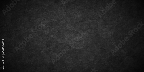 Dark Black grunge stone background texture, old vintage charcoal black backdrop paper with watercolor. Abstract background with black wall surface, black stucco texture. Black gray satin dark texture.