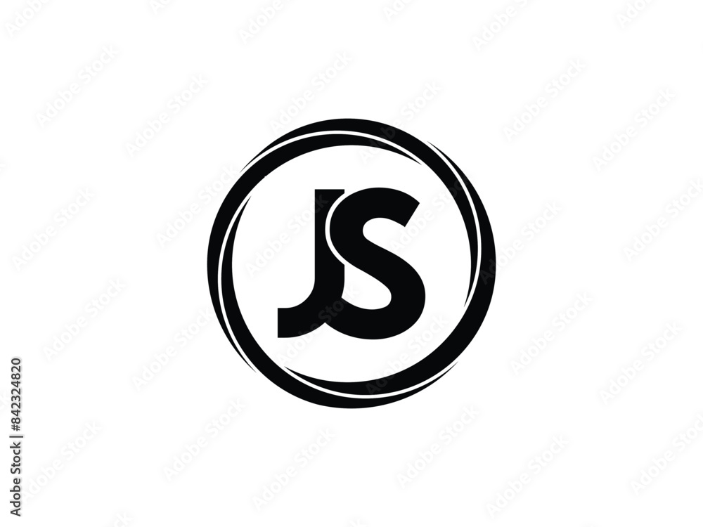 Creative And Modern JS Logo Design. JS Circular Letter Logo with Circle vector design. Creative And Modern JS Logo Design. JS Circular Letter Logo with Circle vector design.
