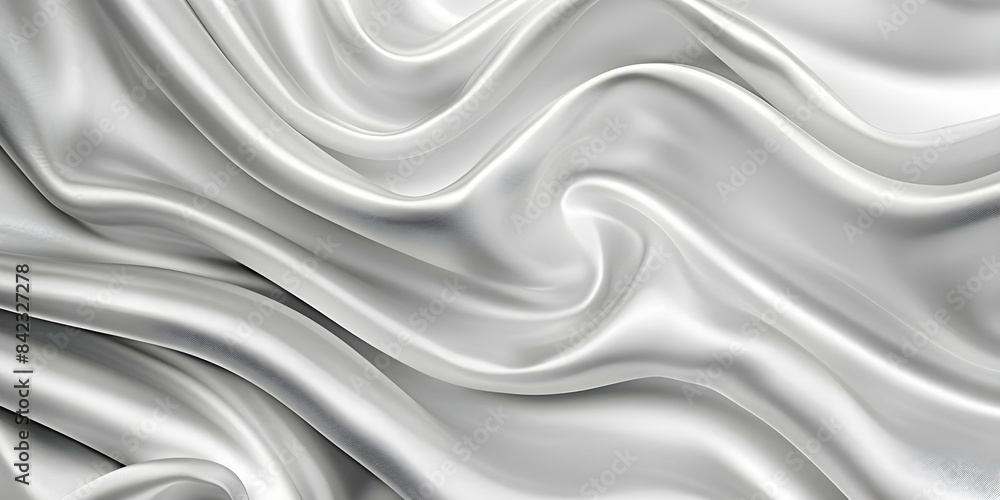 Luxurious Close-Up of White Silk Fabric with Smooth Texture and Elegant Folds. Concept Luxury Fabrics, Close-Up Photography, White Silk, Elegant Textures, Smooth Folds Luxurious Close-Up of White Silk Fabric with Smooth Texture and Elegant Folds. Concept Luxury Fabrics, Close-Up Photography, White Silk, Elegant Textures, Smooth Folds