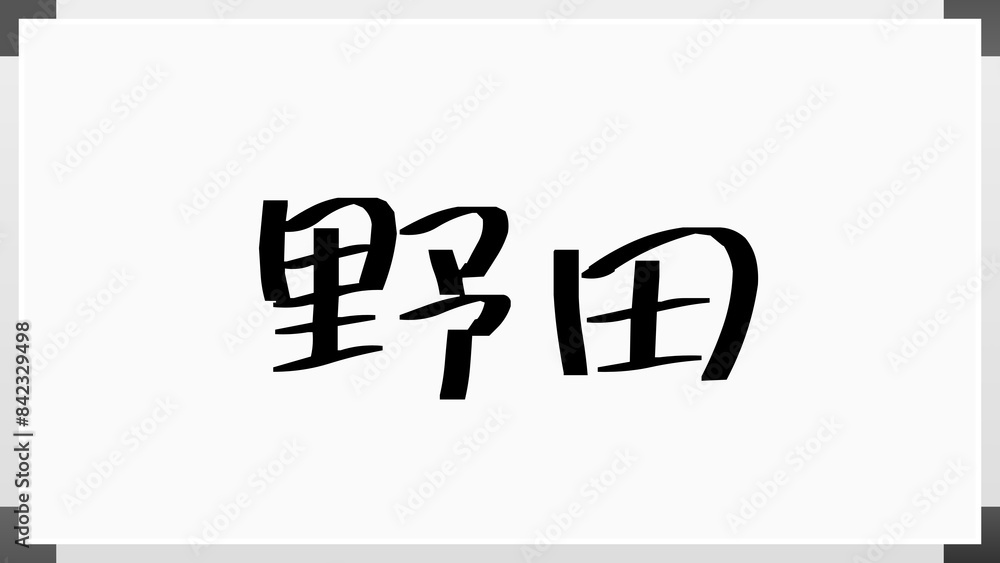 野田 (日本人の名前・苗字) のホワイトボード風イラスト 野田 (日本人の名前・苗字) のホワイトボード風イラスト