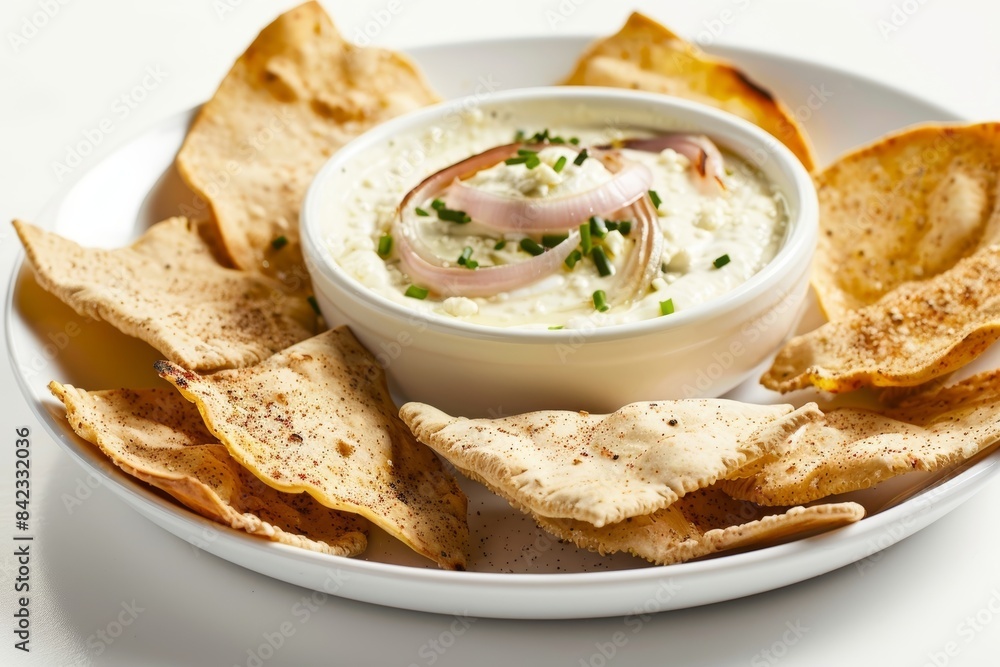 Gourmet Pita Chips and Spicy Charred Onion Dip Gourmet Pita Chips and Spicy Charred Onion Dip
