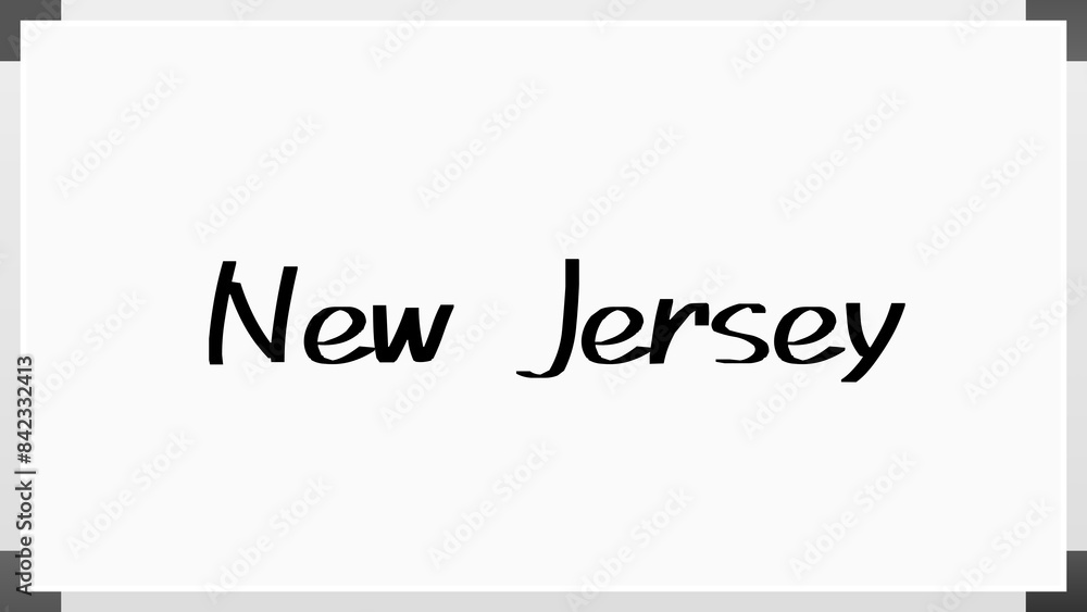 New Jersey のホワイトボード風イラスト New Jersey のホワイトボード風イラスト