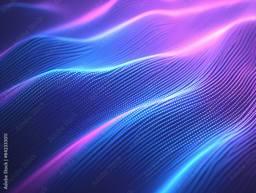 Abstract Blue and Pink Waves for Technology Background Abstract Blue and Pink Waves for Technology Background