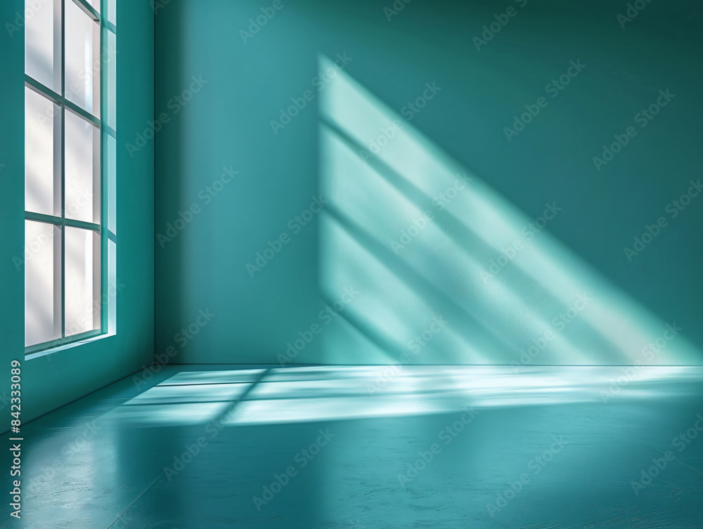 Turquoise Room with Window for Interior Design Turquoise Room with Window for Interior Design