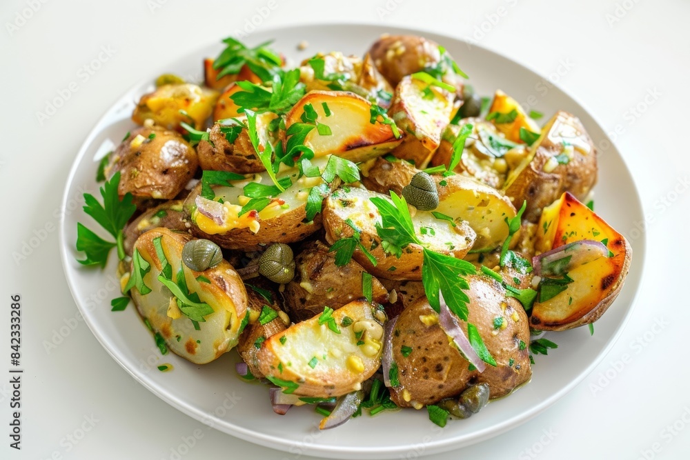 Delightful Baked Potato Salad with a Flavorful Mustard Dressing Delightful Baked Potato Salad with a Flavorful Mustard Dressing