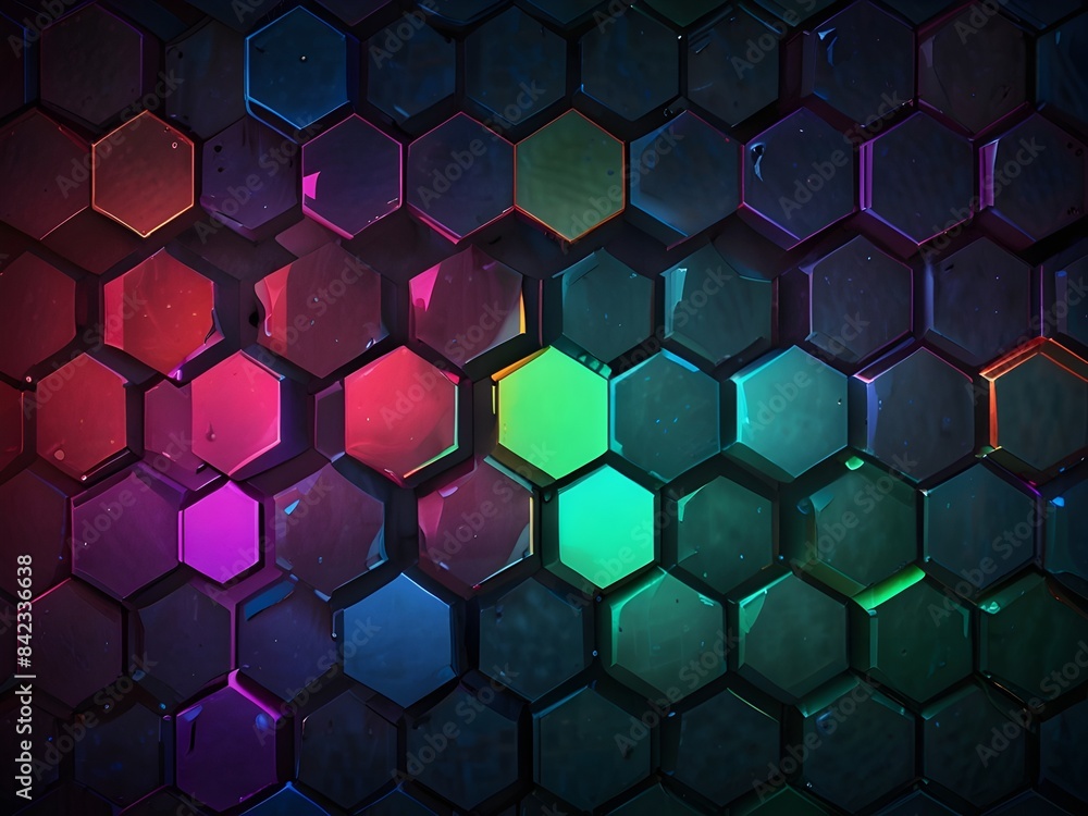 Digital Hex Grid Background, generative AI Digital Hex Grid Background, generative AI