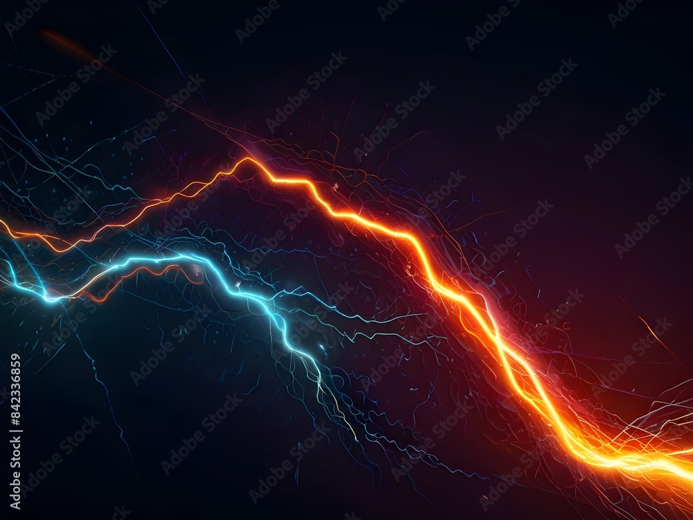 Abstract Electric Background, generative AI Abstract Electric Background, generative AI