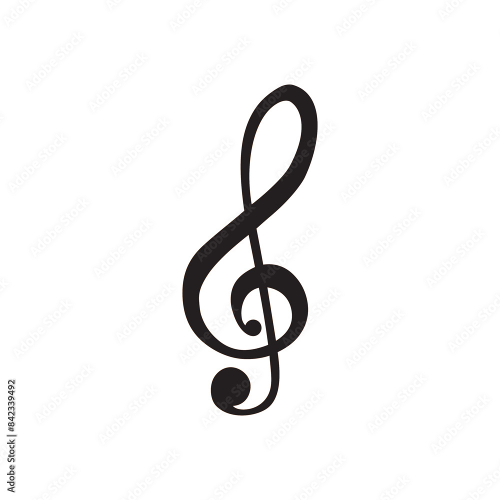treble clef line icon, music and instrument, note sign vector graphics, a linear pattern on a white background treble clef line icon, music and instrument, note sign vector graphics, a linear pattern on a white background