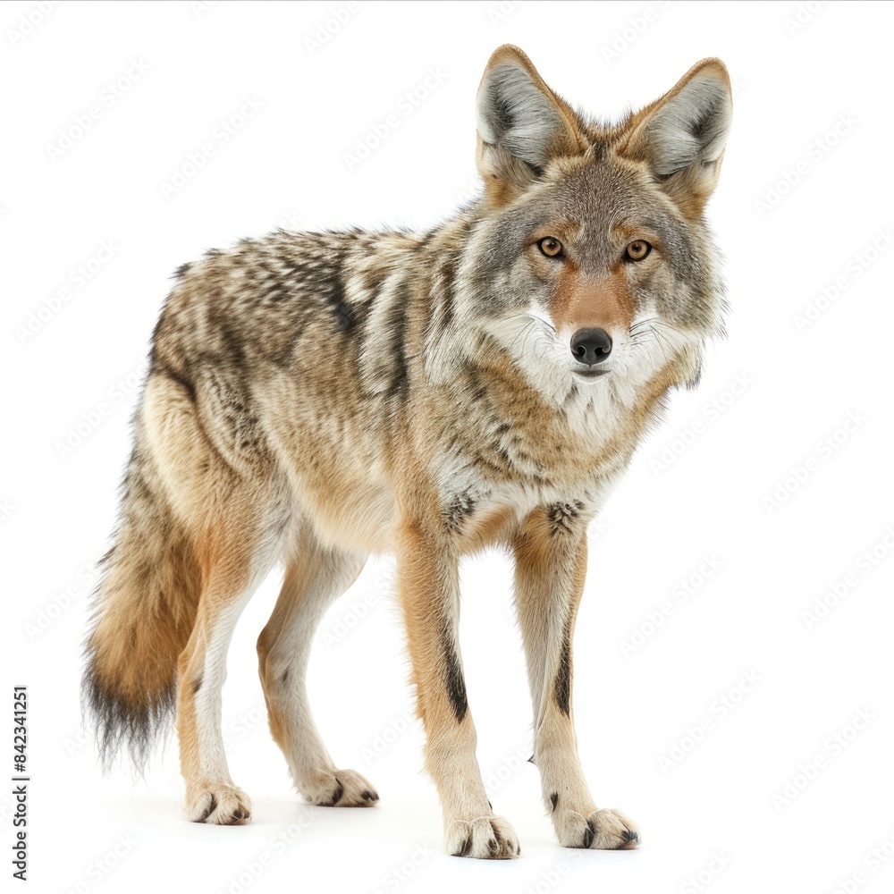 Coyote isolated on white background 