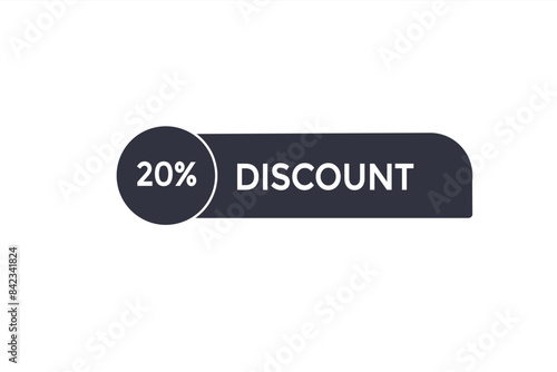 sale vector tag 20% discount template badges.  20, 10, 30, special, price, offer 90, 60, 80, with percent promotion illustration off shop now banner design up to, discount