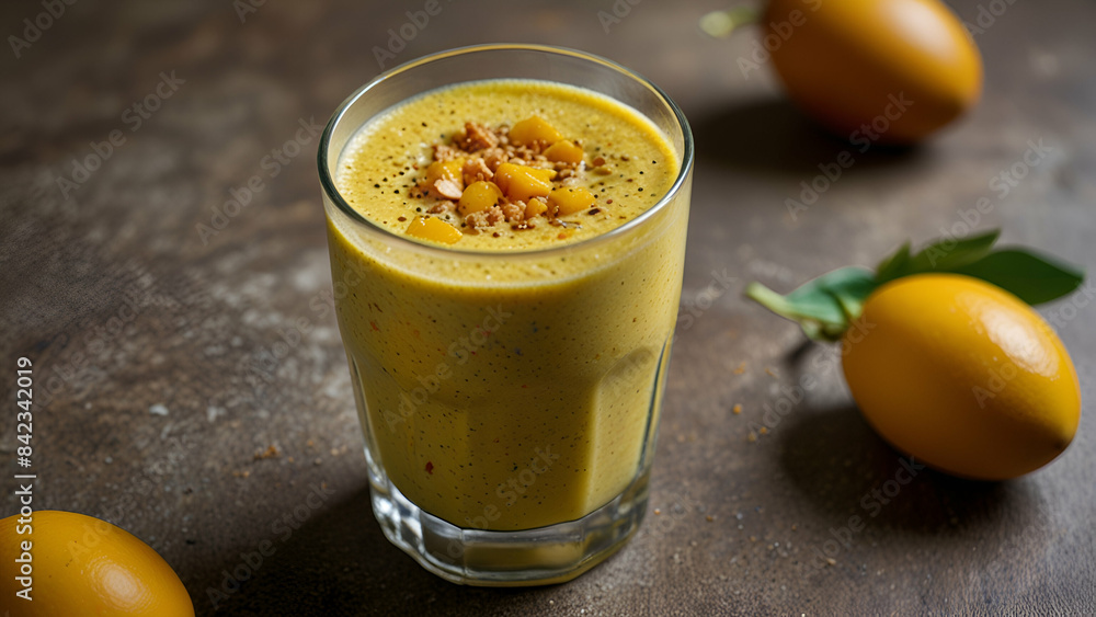 Indulge in a creamy mango pulp smoothie, blending the sweetness of ripe mangoes with a refreshing burst of fruity goodness. Indulge in a creamy mango pulp smoothie, blending the sweetness of ripe mangoes with a refreshing burst of fruity goodness.