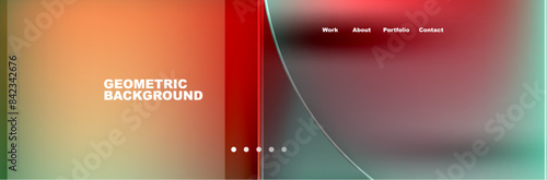 Circle triangle geometric web site page template. Vector Illustration For Wallpaper, Banner, Background, Card, Book Illustration, landing page