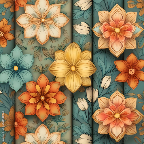 Fabric patterns and backgrounds that are 4 squares and 8 squares that are ready to be printed onto a beautiful canvas.