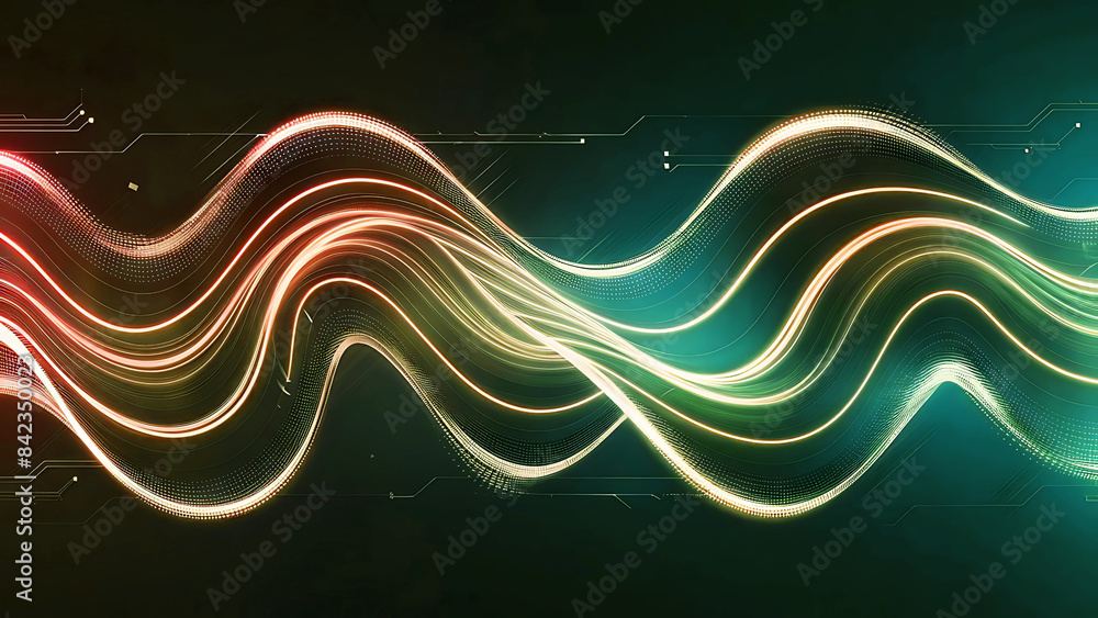 Obraz premium Waving abstract wallpaper and background