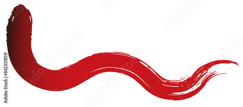 巳年の蛇の年賀状干支素材　赤