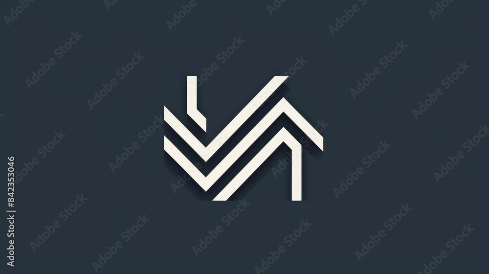 Inward Facing Arrow Initial Letter Logo Design Inward Facing Arrow Initial Letter Logo Design