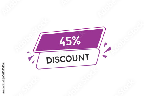 sale vector tag 45% discount template badges.  20, 10, 30, special, price, offer 90, 60, 80, with percent promotion illustration off shop now 45% discount banner design up to, discount,
