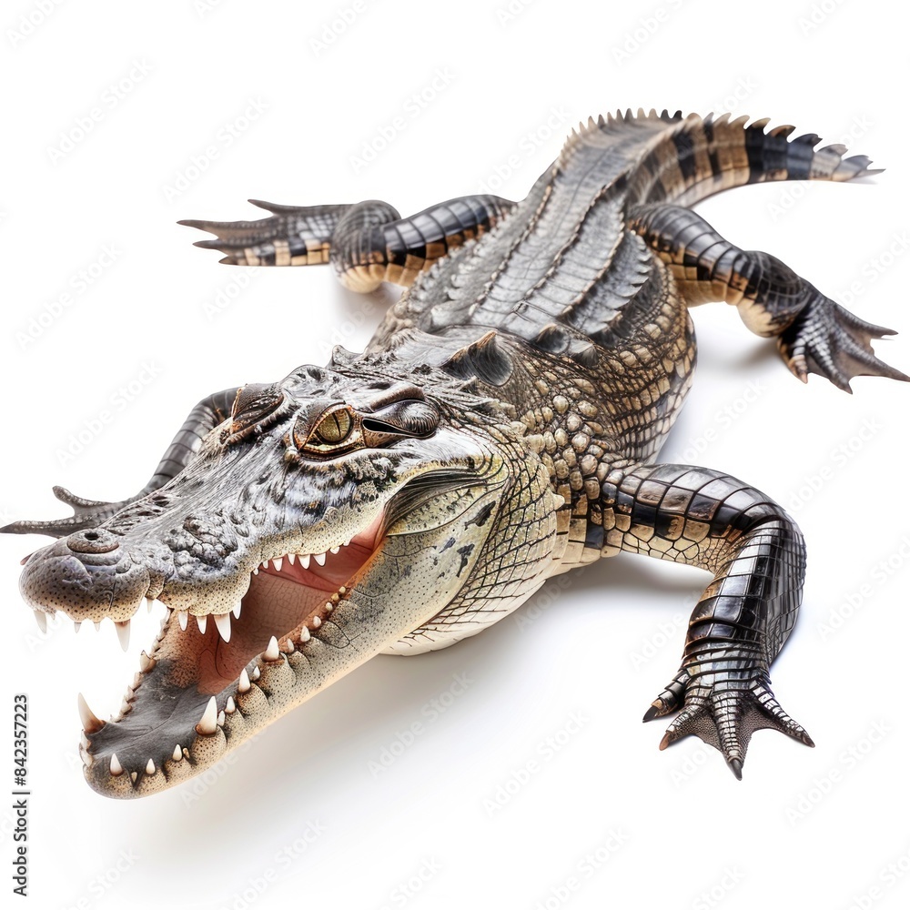 Crocodile isolated on white background Crocodile isolated on white background