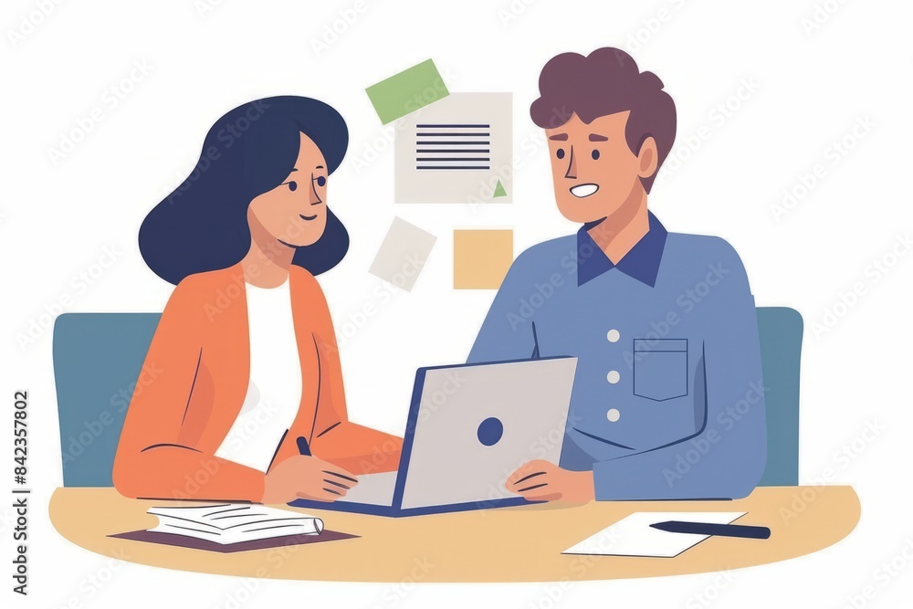 Different businesswomen use tablets in modern offices. The woman stood at her desk holding a computer and a digital device, smiling and looking away. Different businesswomen use tablets in modern offices. The woman stood at her desk holding a computer and a digital device, smiling and looking away.