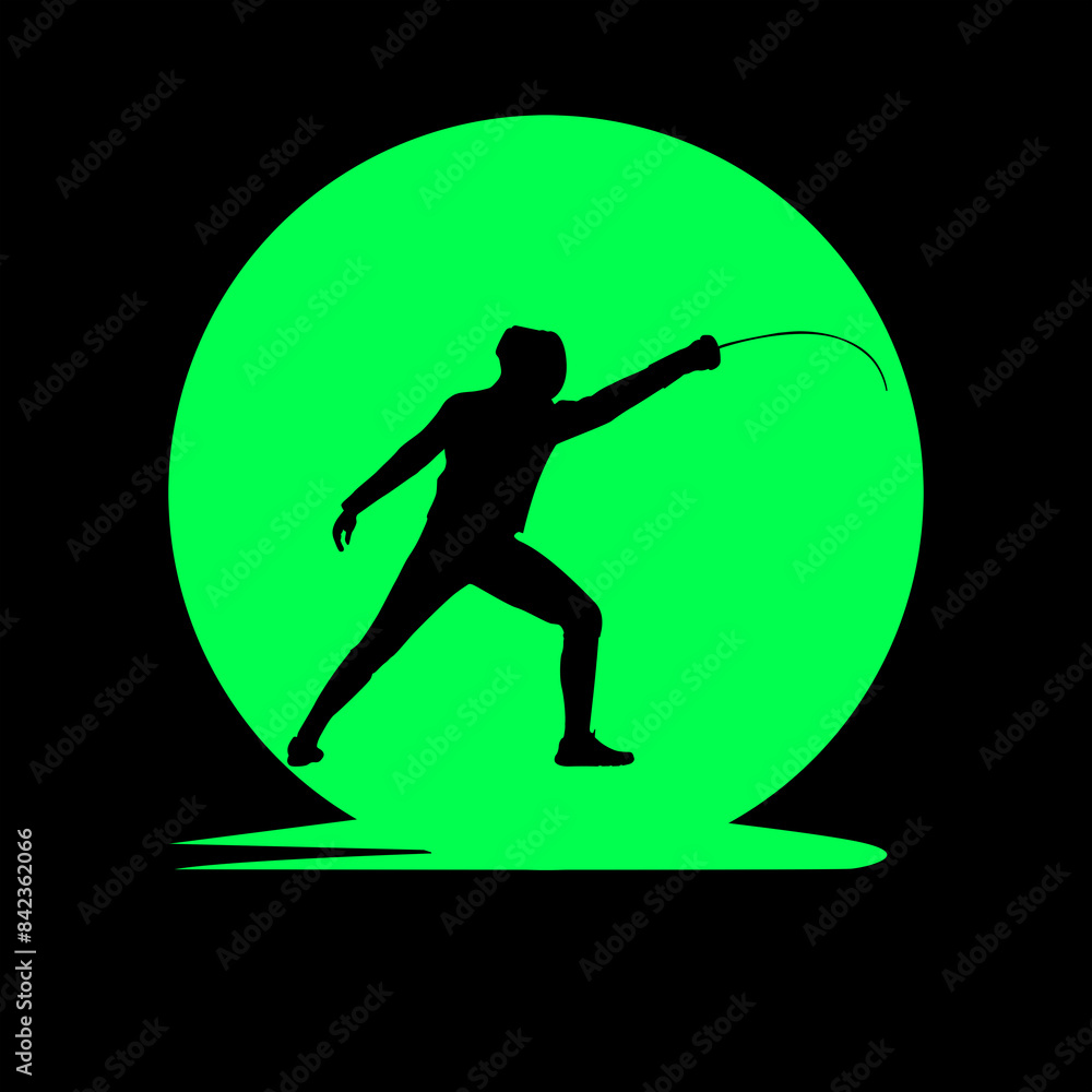 Fencing sports logo Fencing sports logo