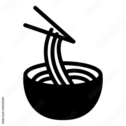 noodle glyph icon