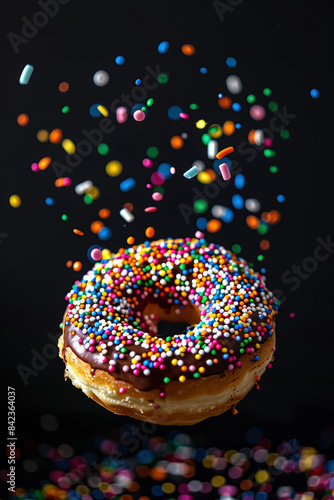 hocolate donut with sprinkles  © si9nzation