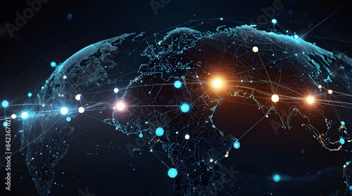 Business global network connection telecommunication.generative.ai