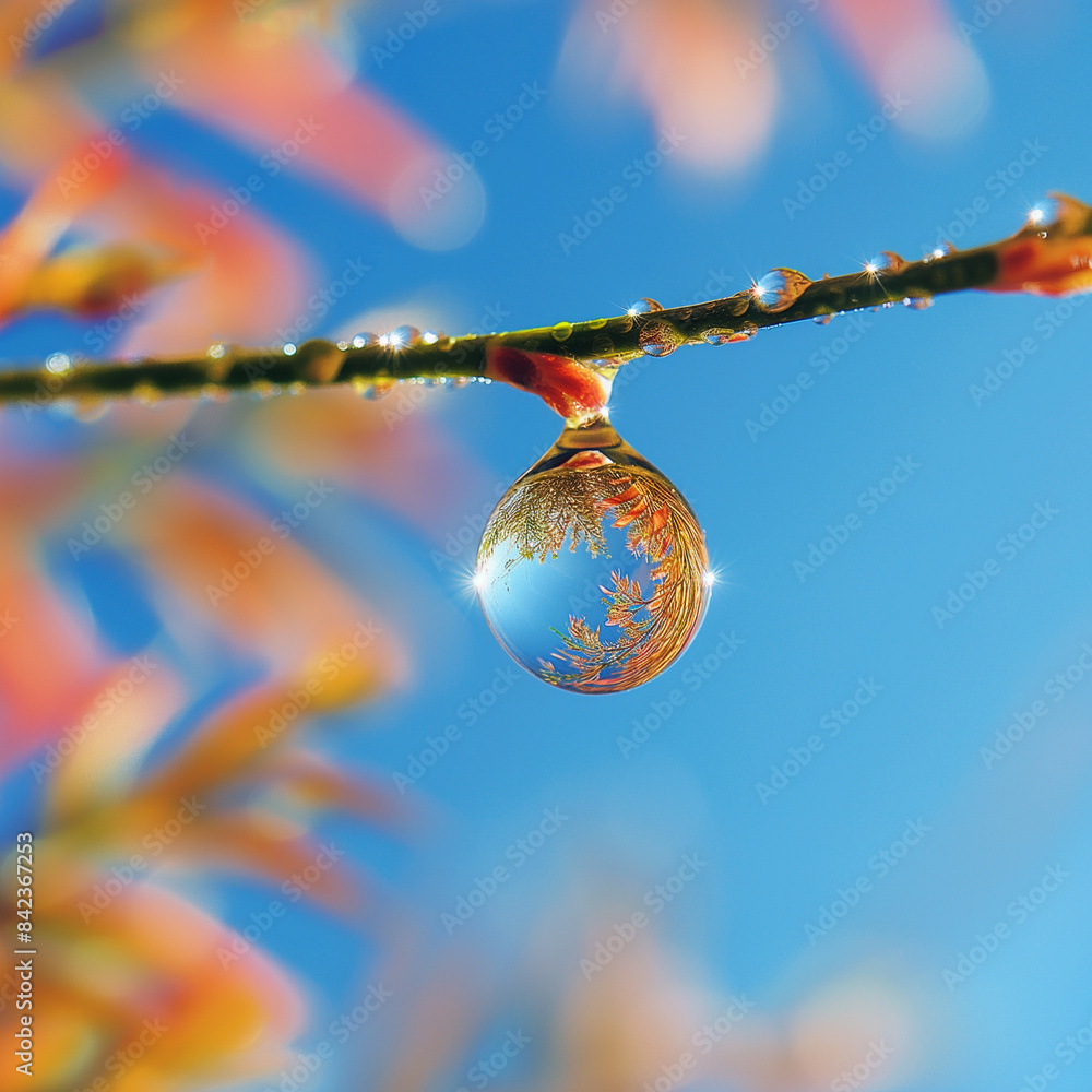 Obraz premium close-up of a water drop