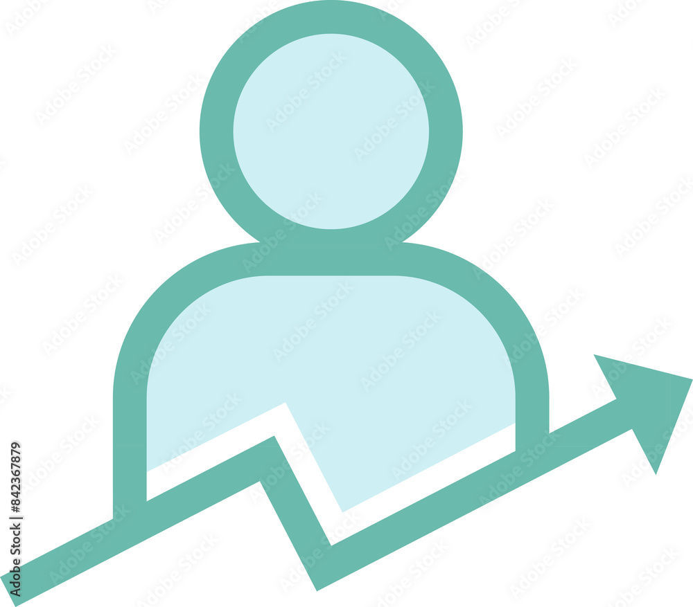 mind map man arrow flat color Icon. mind map man arrow flat color Icon.