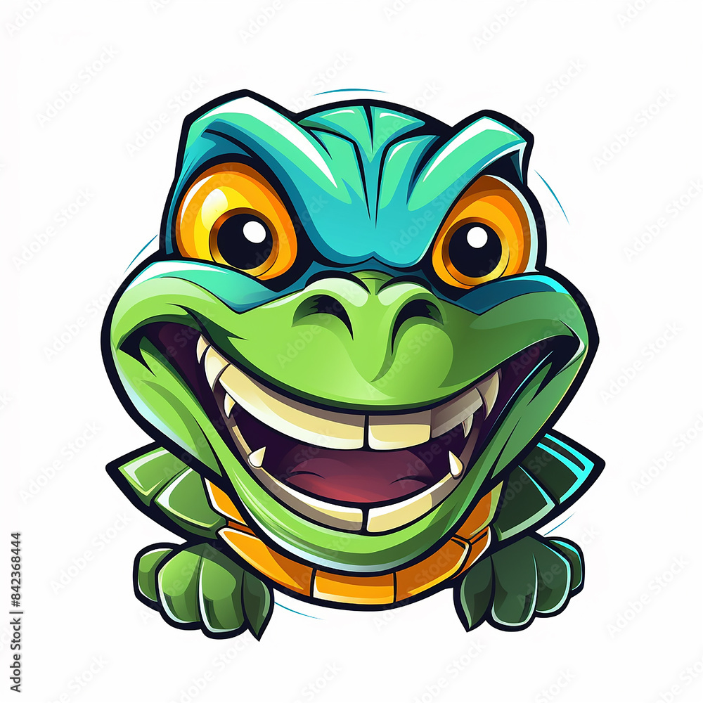 Vector Logo Illustration Turtle Mascot Cartoon Style Vector Logo Illustration Turtle Mascot Cartoon Style