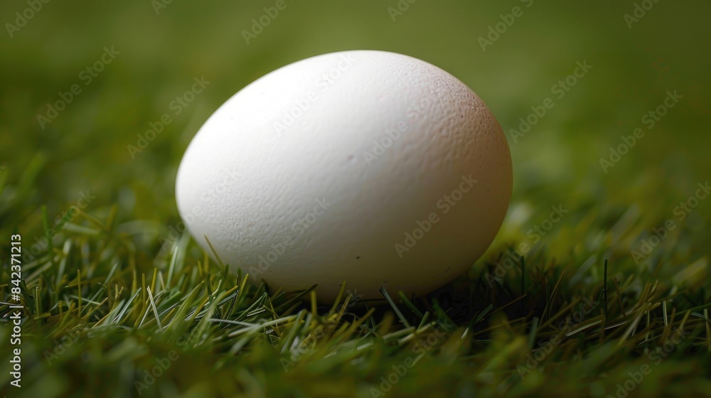 Close up image of a white isolated chicken egg Close up image of a white isolated chicken egg