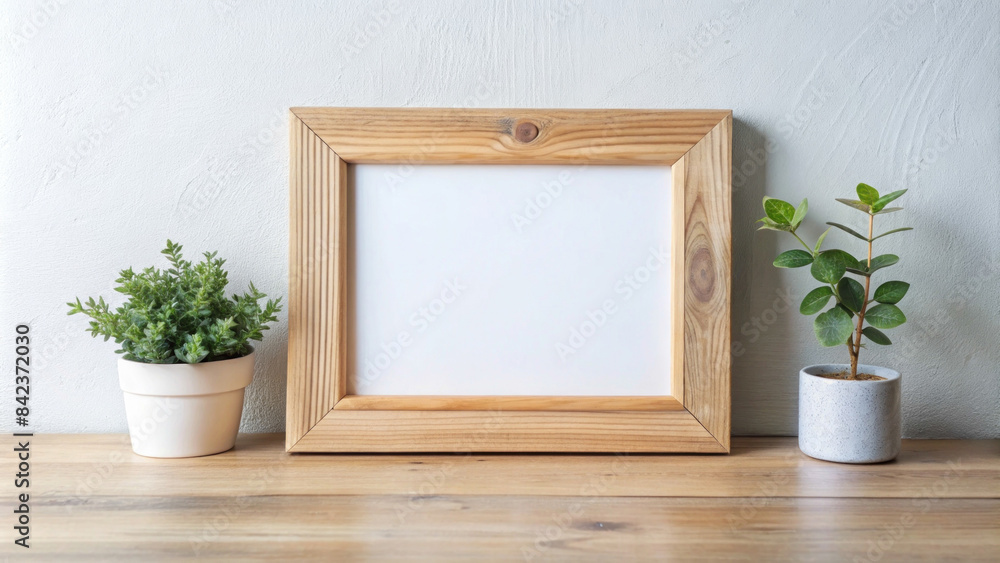 Isolated empty rectangular wooden photo frame in hq scale Isolated empty rectangular wooden photo frame in hq scale