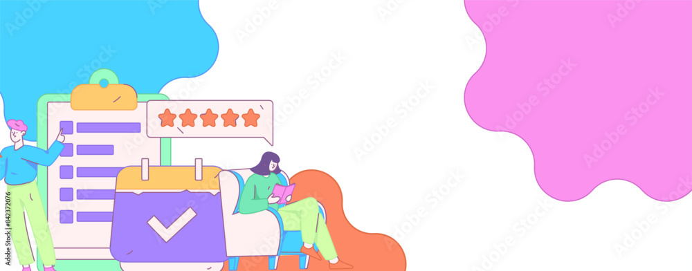Invite friends to conduct questionnaire flat vector concept operation hand drawn illustration
Invite friends to conduct questionnaire flat vector concept operation hand drawn illustration