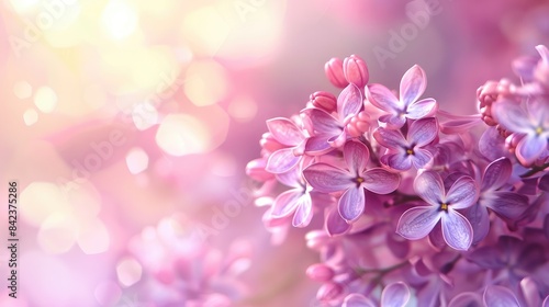 Background of blooming lilac flowers in spring
