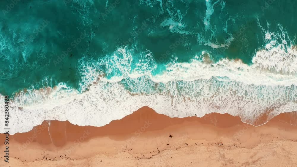 4K Beach waves in slow motion from a drone.. 4K Beach waves in slow motion from a drone..