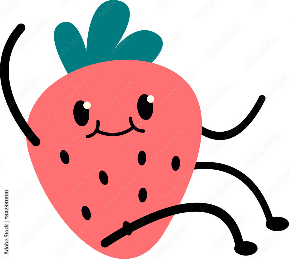 Fototapeta premium Fruit Character Expression Element