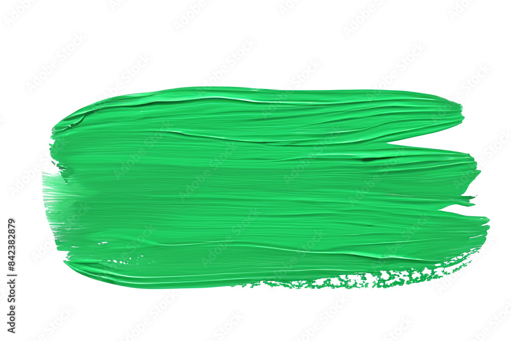 Green stroke of paint isolated on transparent background Green stroke of paint isolated on transparent background
