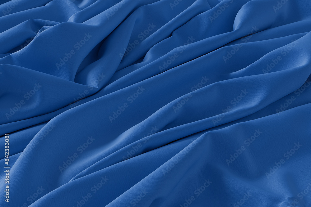 A detailed close-up shot of royal blue fabric with soft folds and creases, creating a textured and elegant background. A detailed close-up shot of royal blue fabric with soft folds and creases, creating a textured and elegant background.
